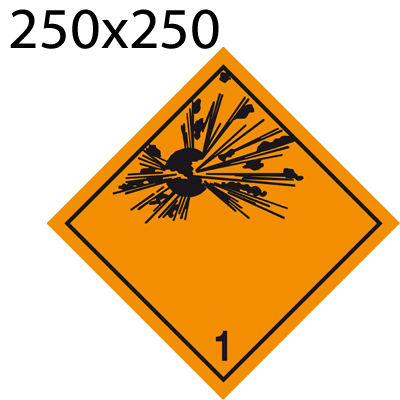 Bild von Gefahrgutetikette 250x250 