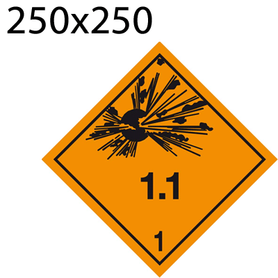 Bild von Gefahrgutetikette 250x250 