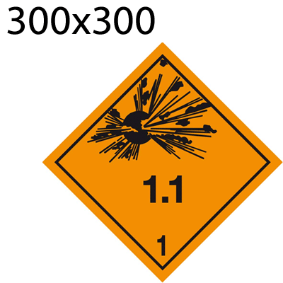 Bild von Gefahrgutetikette 300x300 