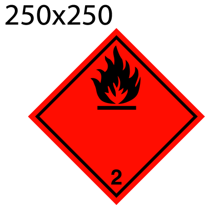 Bild von Gefahrgutetikette 250x250
