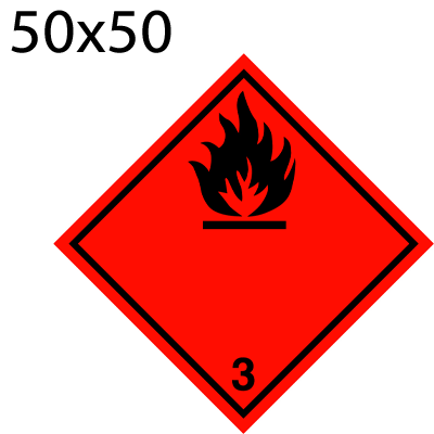 Bild von Gefahrgutetikette 50x50 