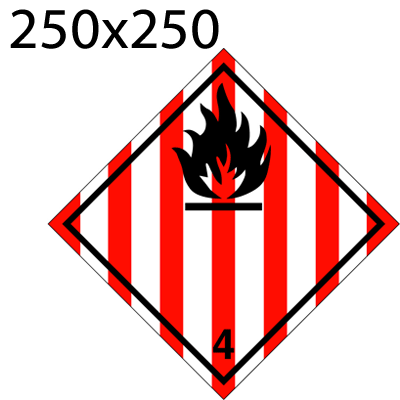 Bild von Gefahrgutetikette 250x250