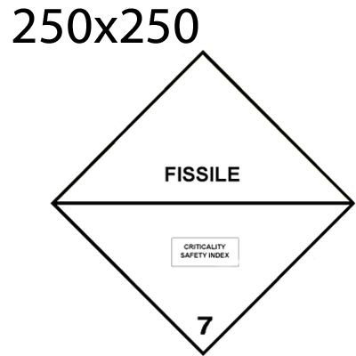 Bild von Gefahrgutetikette 250x250