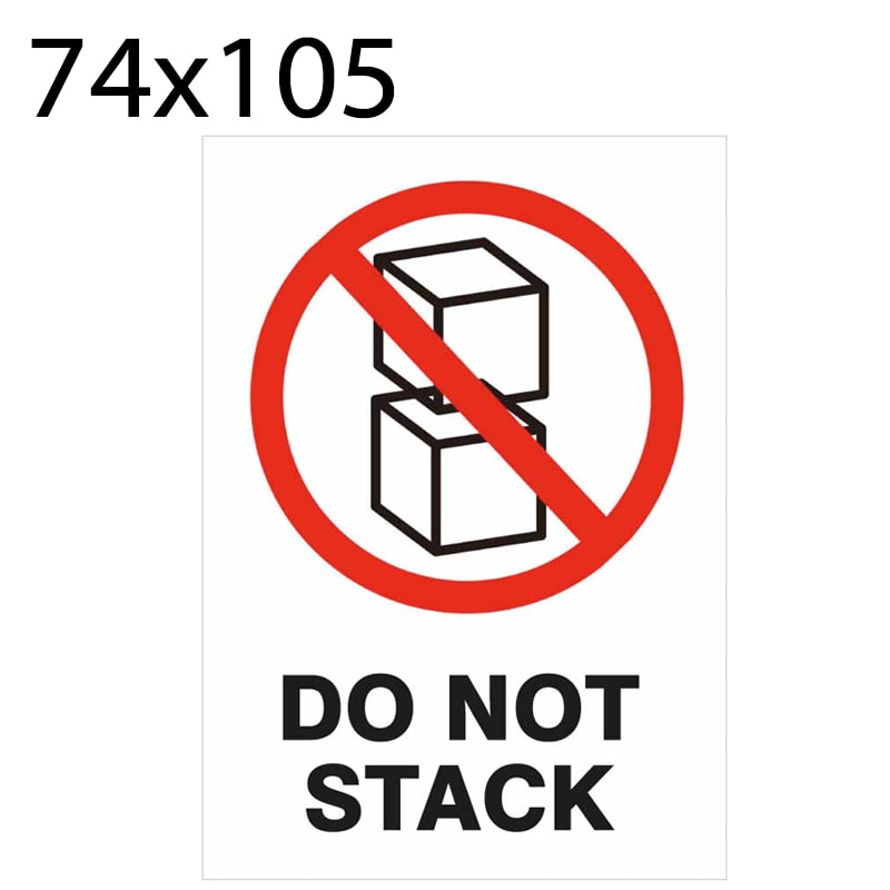Bild von Versandetikette "DO NOT STACK"