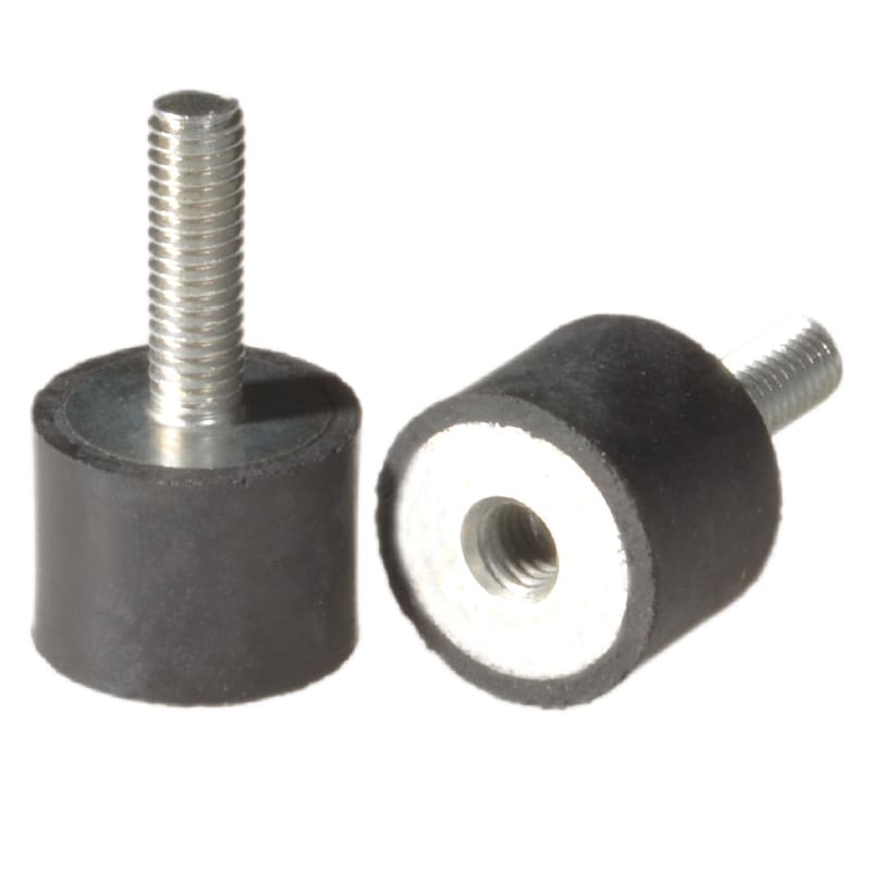 Bild von Gummipuffer mit verschiedenen Gewinden