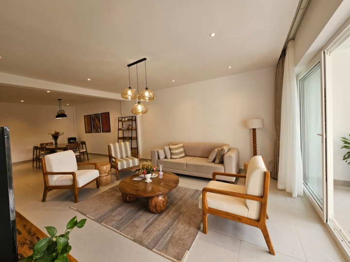 Furnished 3 Bedroom + DSQ Apartment for Rent