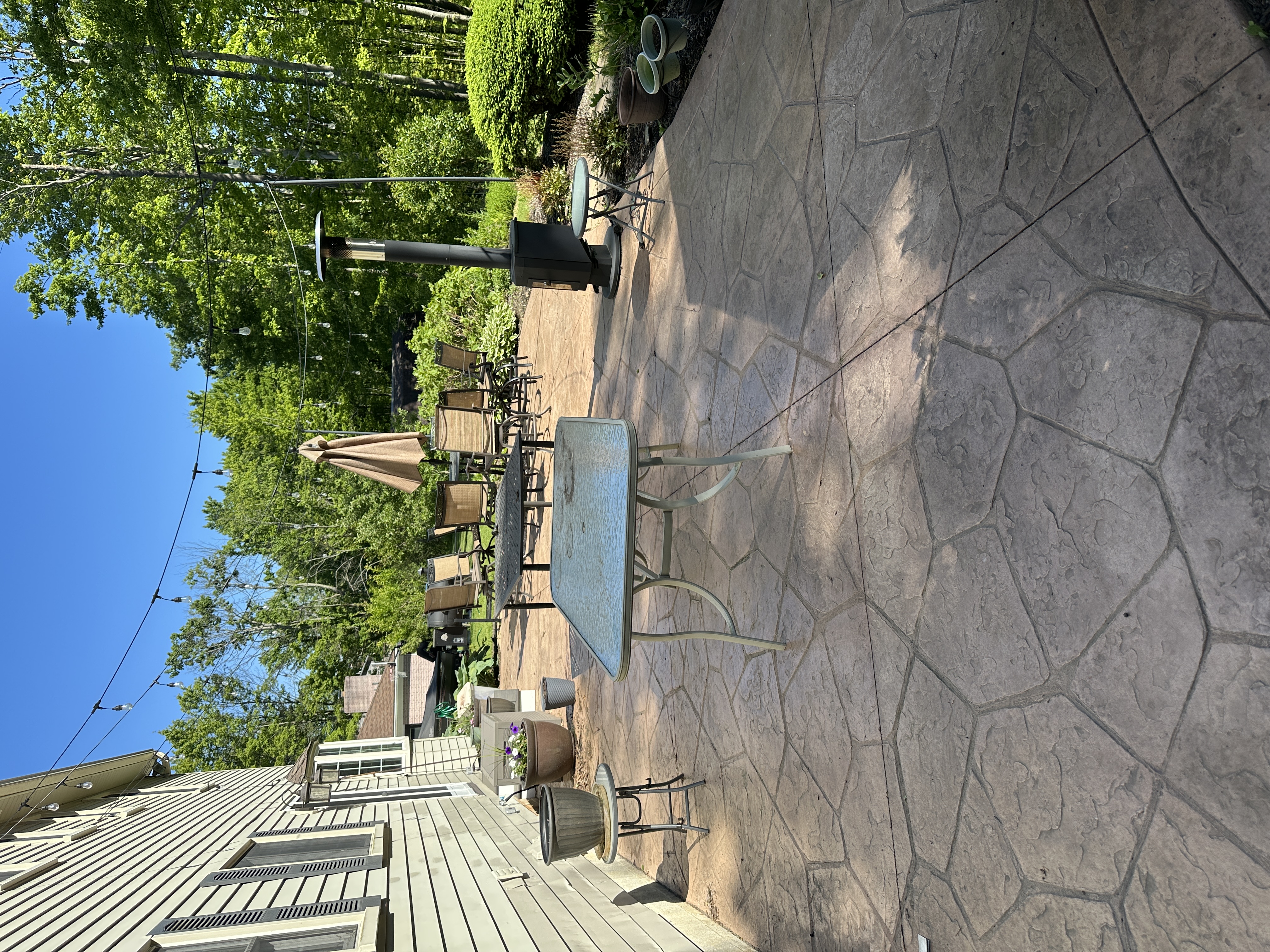 Commercial decorative concrete flooring in Aubrun Township