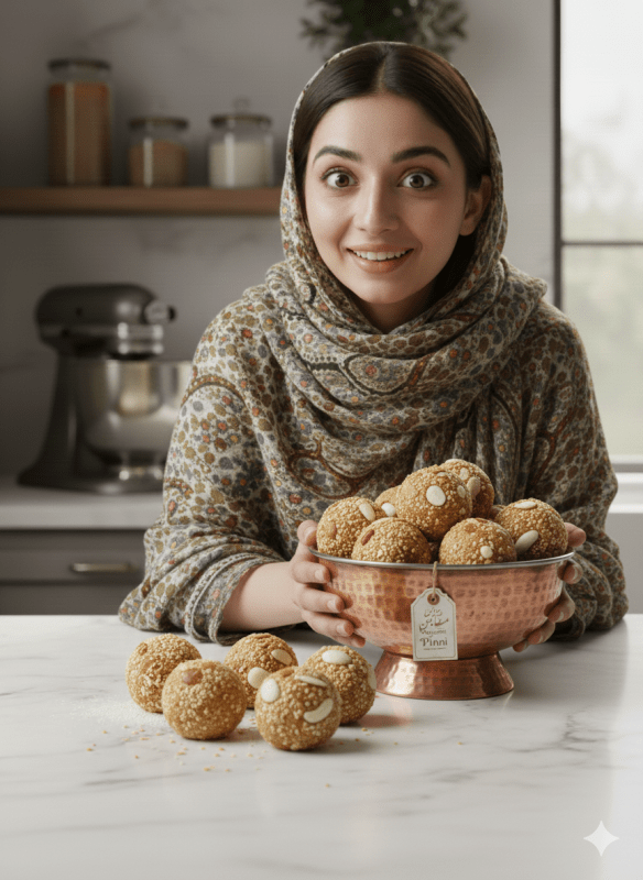 Organic Desi Pinni with Pure Desi Ghee | Handmade Energy Laddoos with Dry Fruits & Makhana