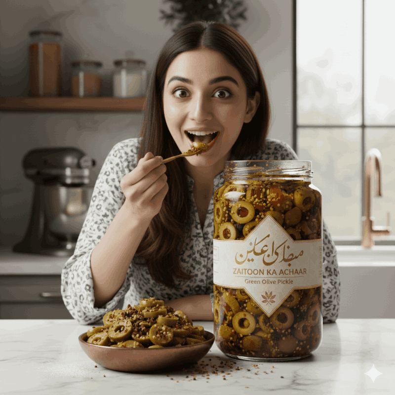 Zaitoon ka Achaar (Olive Pickle) view 2