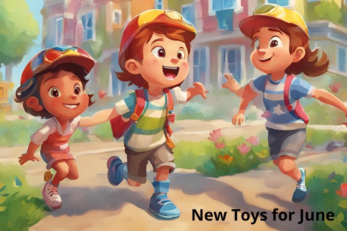 New children's games and toys for June 2024 displayed around a calendar