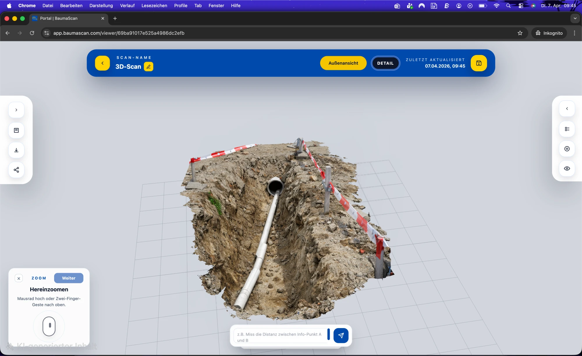 Tiefbau-Scan im BaumaPortal