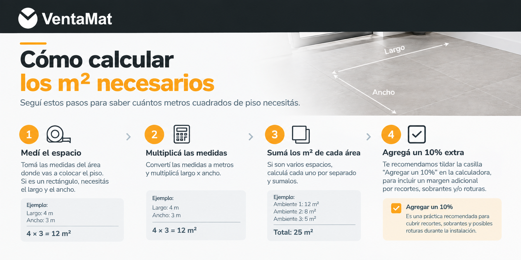 Cómo calcular la cantidad de metros cuadrados para tu ambiente