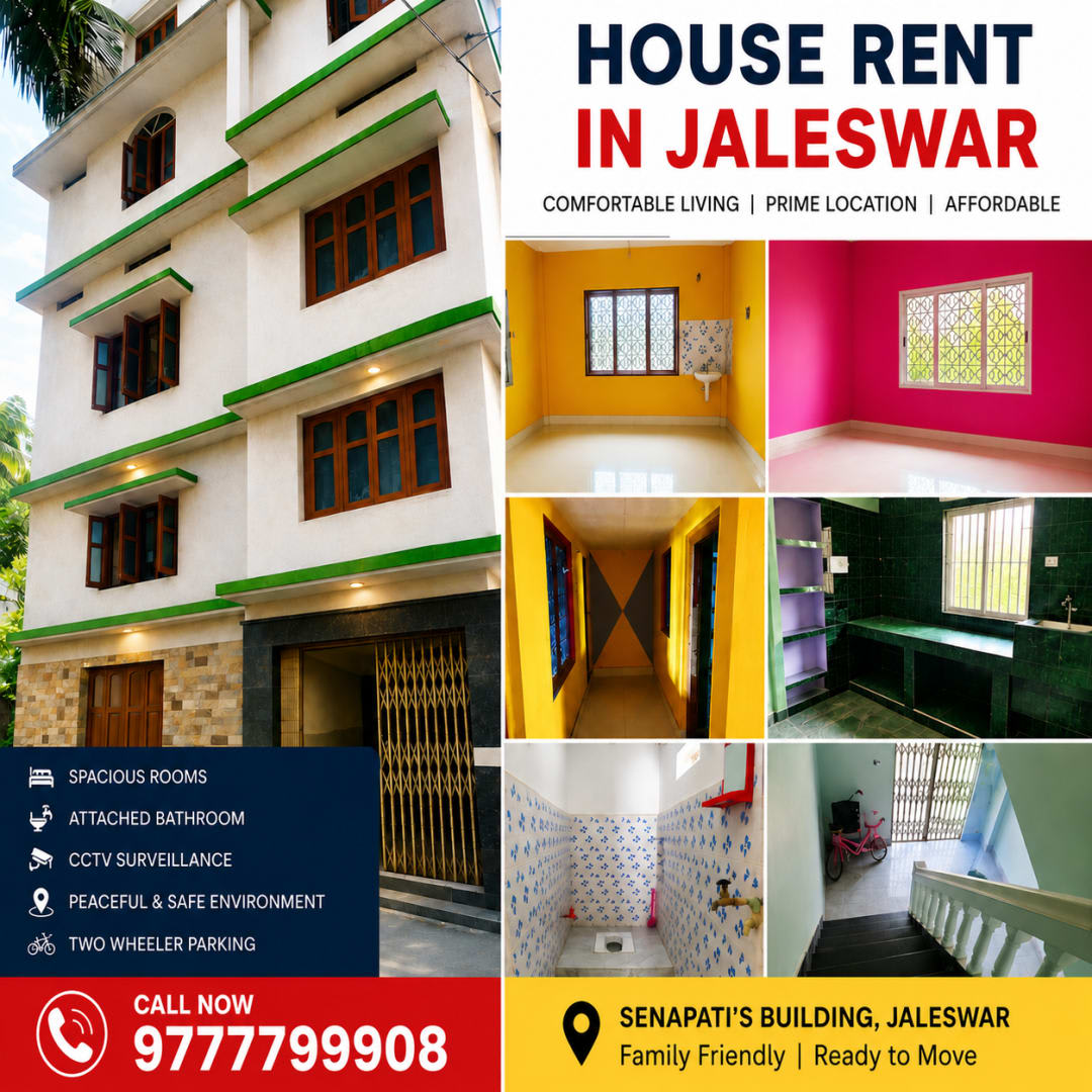 House for Rent in Jaleswar | 1 BHK, 2 BHK & 3 BHK | Direct Owner 