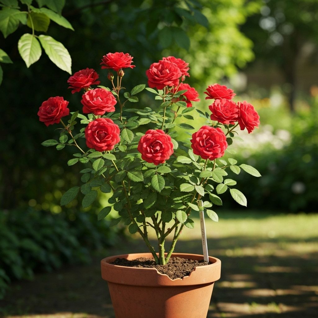 লাল গোলাপ গাছ
