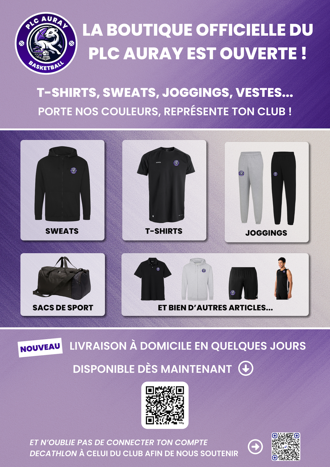 Ouverture de la boutique officielle du PLC Auray Basket