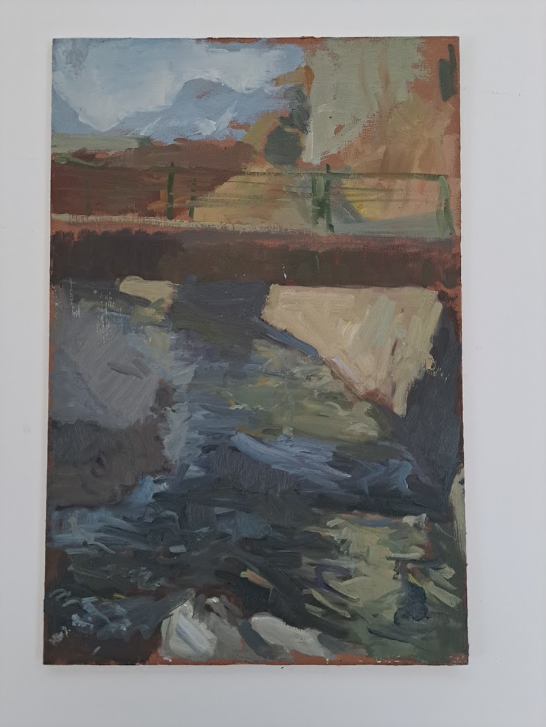 Bridge with Mountains behind