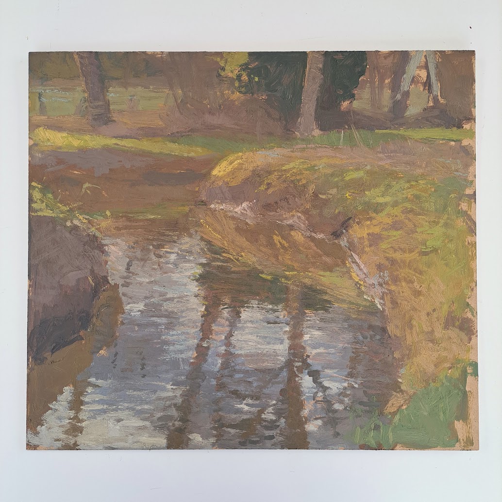 Yellow light touching the Bend in the Brook