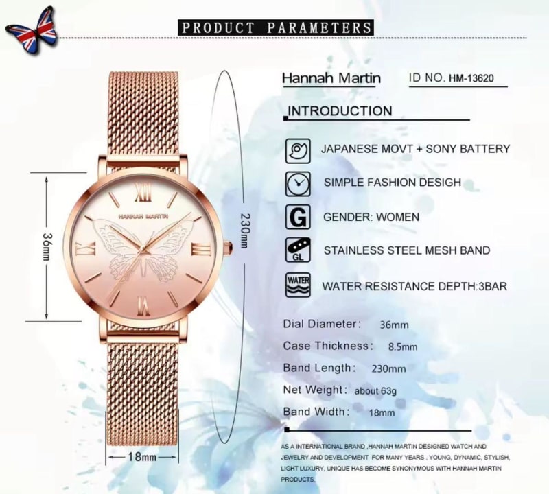 HANNAH MARTIN 13620 Stainless Steel Ladies Watch Ladies' Watches in Kenya