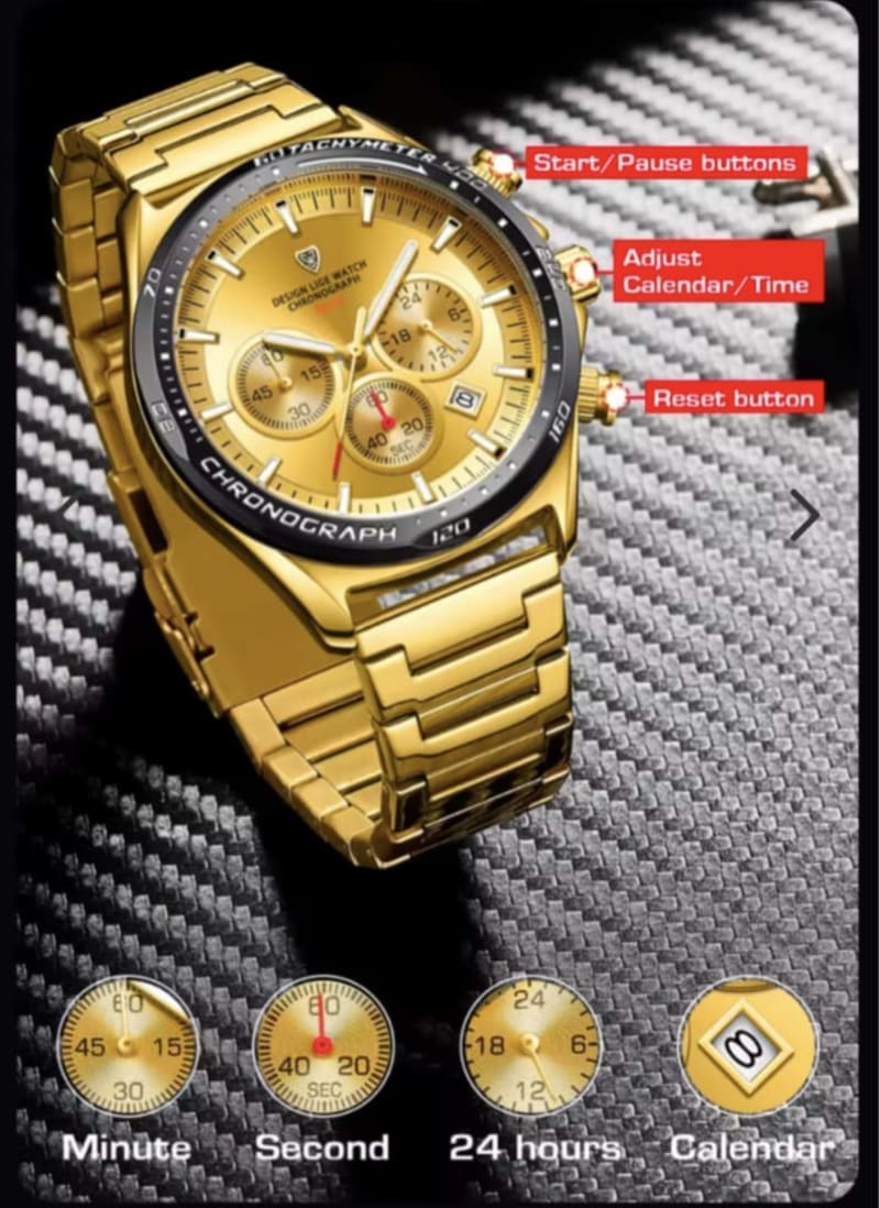 LIGE 89130 Stainless Steel Chronograph Gents Watch Men's Watches in Kenya
