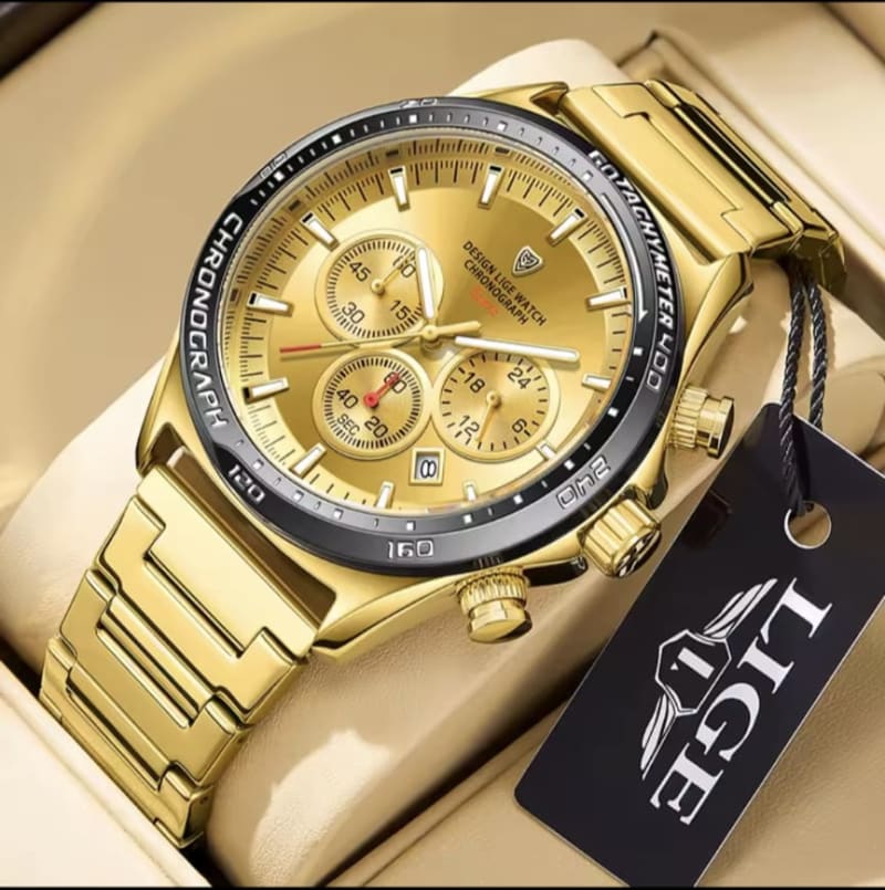 LIGE 89130 Stainless Steel Chronograph Gents Watch Men's Watches in Kenya