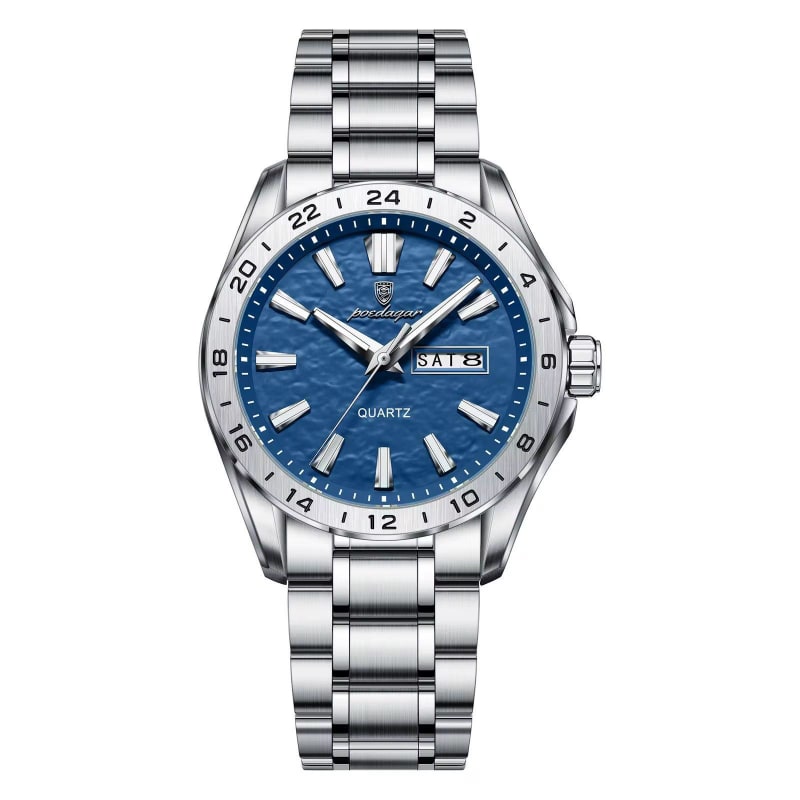 POEDAGAR 683 Day Date Stainless Steel Gents Watch Men's Watches in Kenya