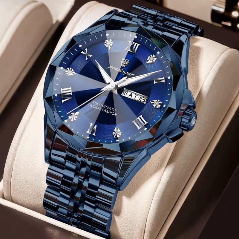 POEDAGAR 698 Stainless Steel Day and Date Gents Watch Men's Watches in Kenya