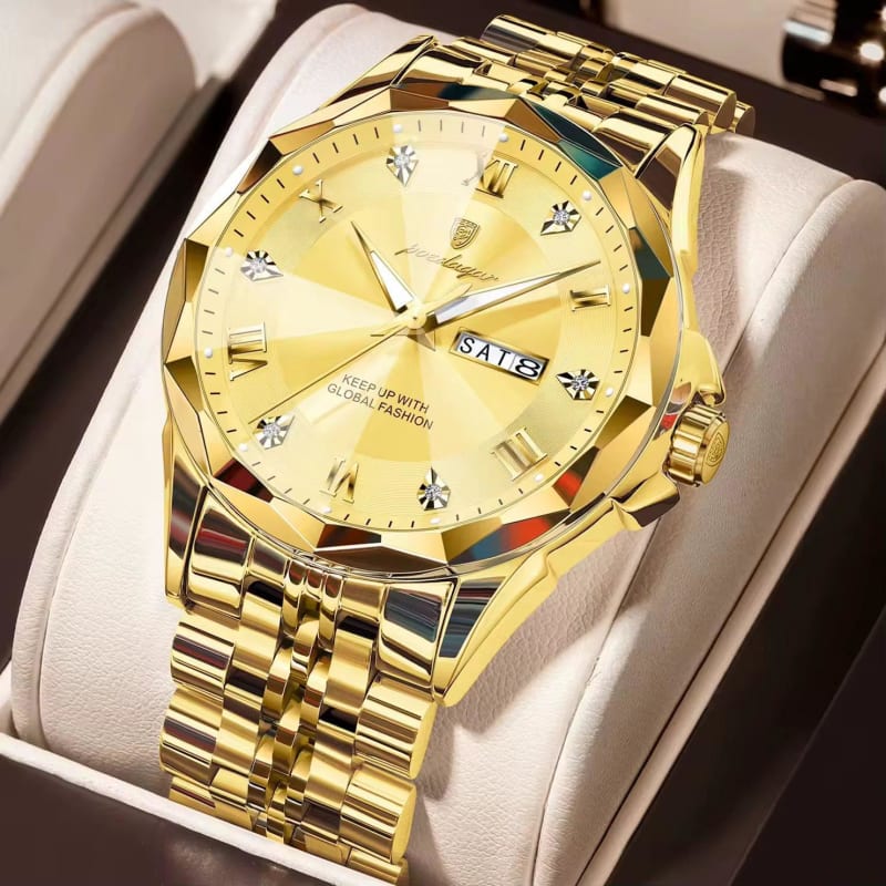 POEDAGAR 698 Stainless Steel Day and Date Gents Watch Men's Watches in Kenya