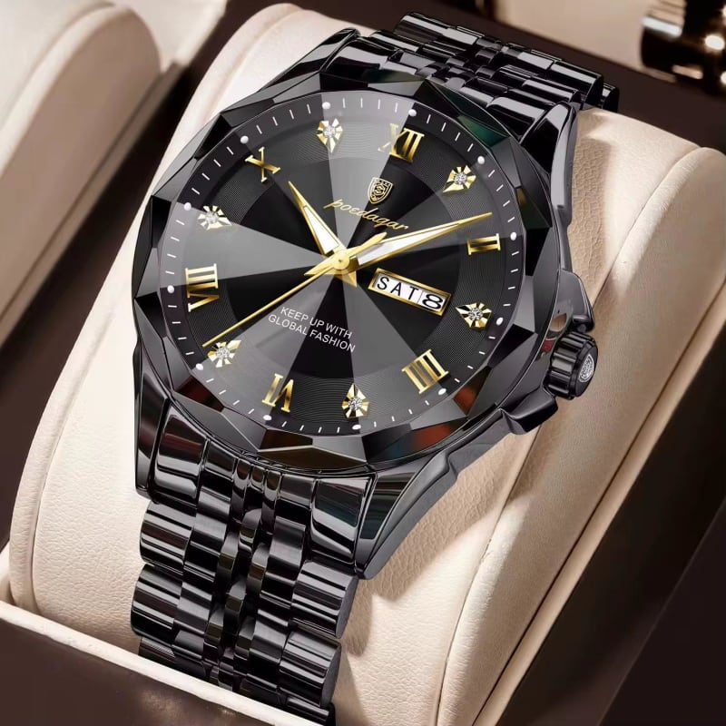 POEDAGAR 698 Stainless Steel Day and Date Gents Watch Men's Watches in Kenya