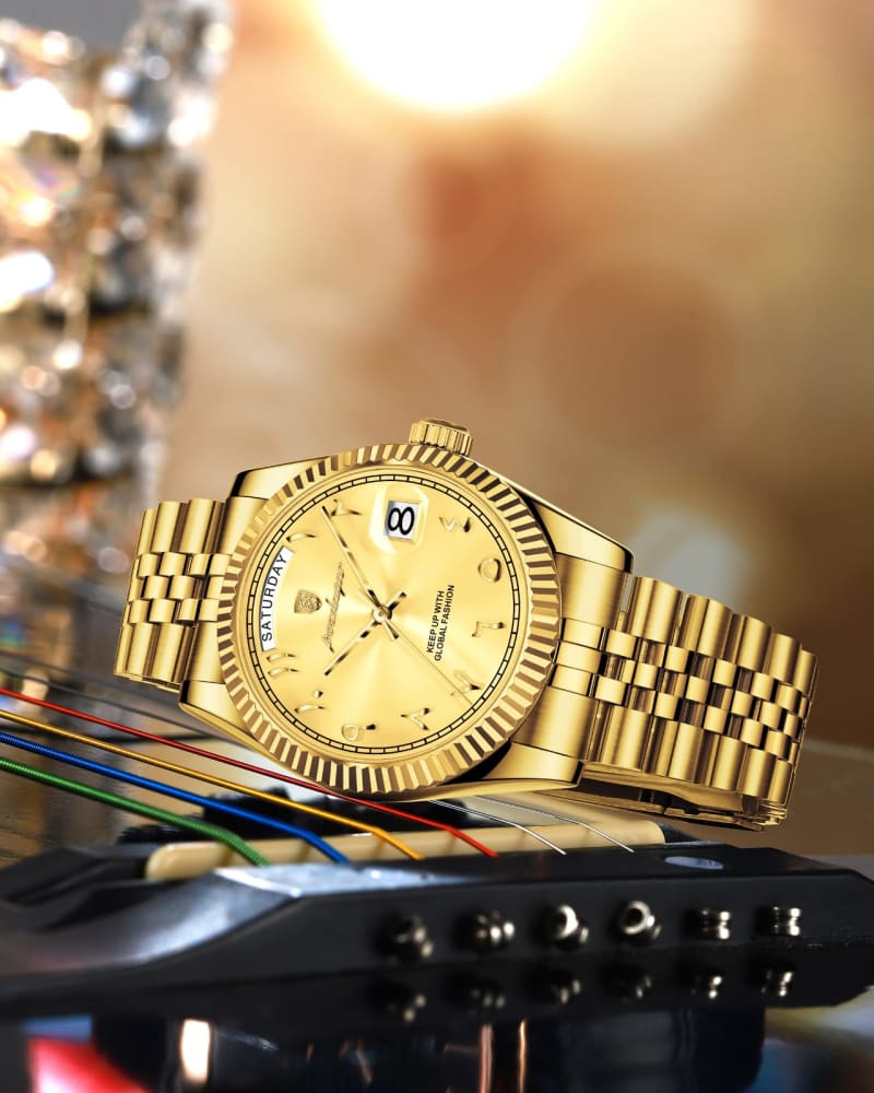 POEDAGAR 845 Full Date Stainless Steel Gents Watch Men's Watches in Kenya