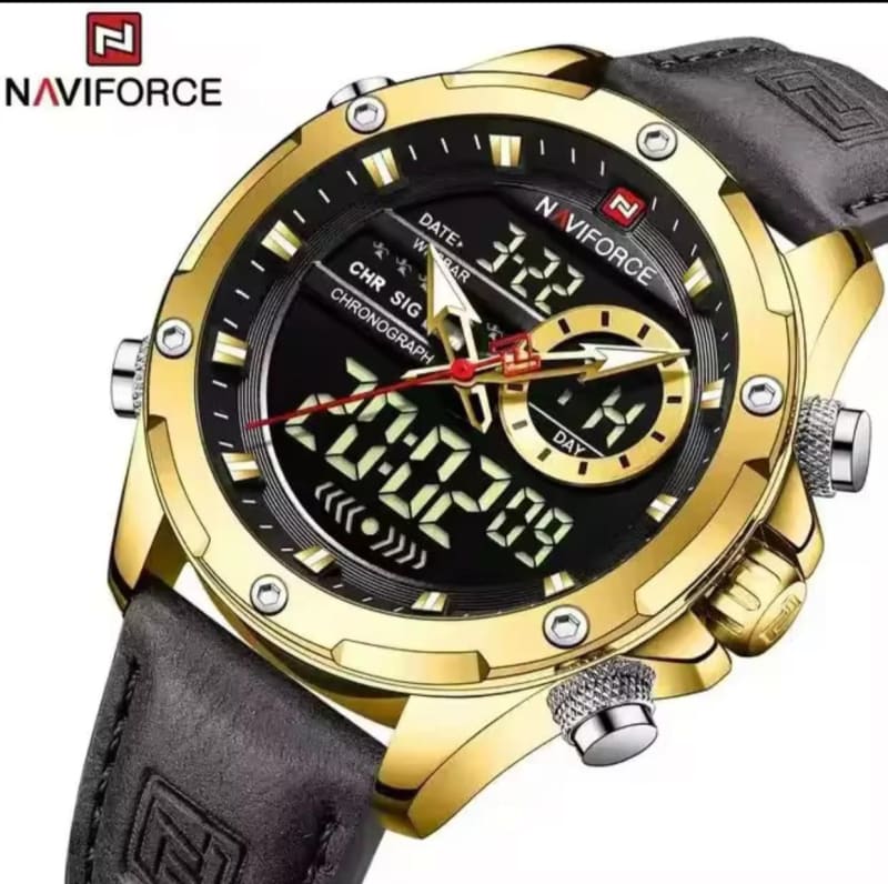 NAVIFORCE NF9208 Dual Time Leather Strap Gents Watch Men's Watches in Kenya