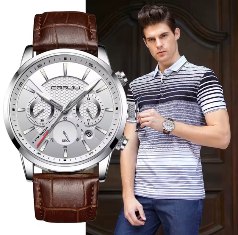 CRRJU Chronograph Stainless Steel Gents Watch Men's Watches in Kenya
