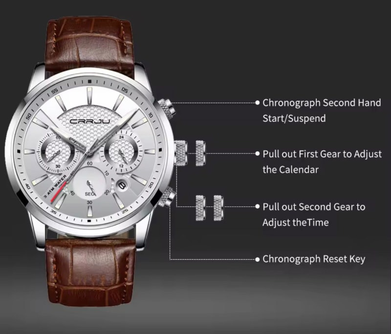 CRRJU Chronograph Stainless Steel Gents Watch Men's Watches in Kenya