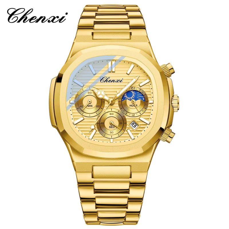 CHENXI 922 Square Analog Multifunction Chronograph Stainless Steel Mens Watch Men's Watches in Kenya