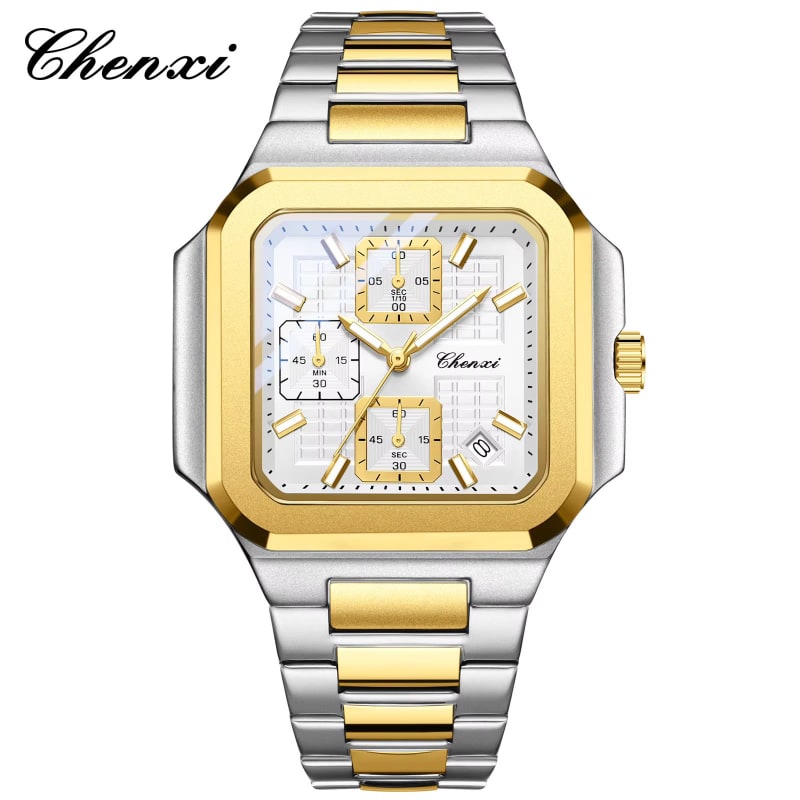 CHENXI 9662 Bold Unique Square Analog Dial Multifunction Chronograph Mens Watch Men's Watches in Kenya