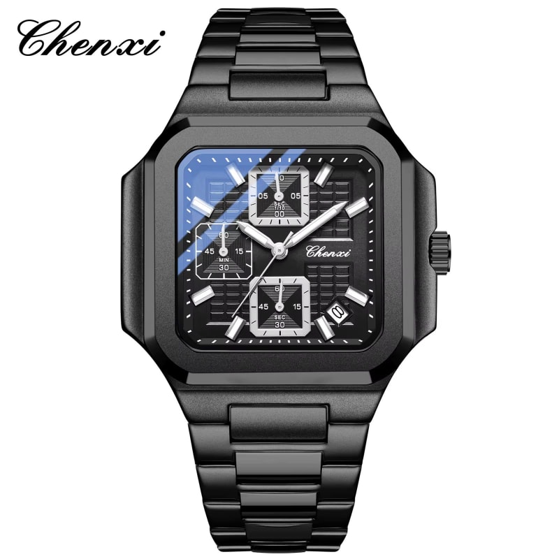 CHENXI 9662 Bold Unique Square Analog Dial Multifunction Chronograph Mens Watch Men's Watches in Kenya
