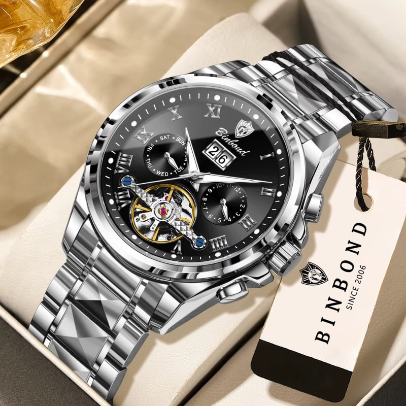 Binbond J888 Automatic Multi Dial Luxury Sports Business Mens Watch