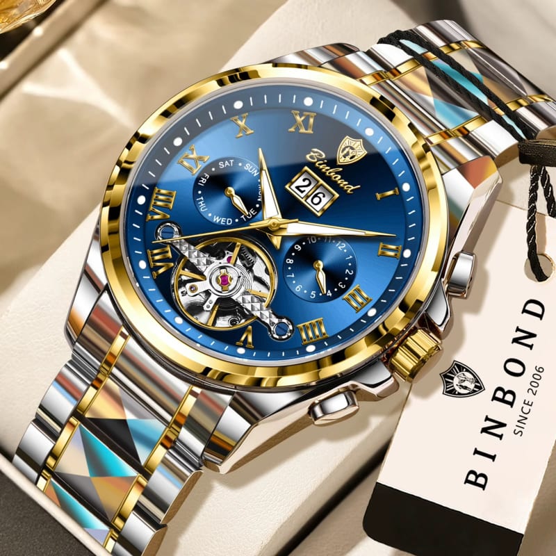 Binbond J888 Automatic Multi Dial Luxury Sports Business Mens Watch - 2T
