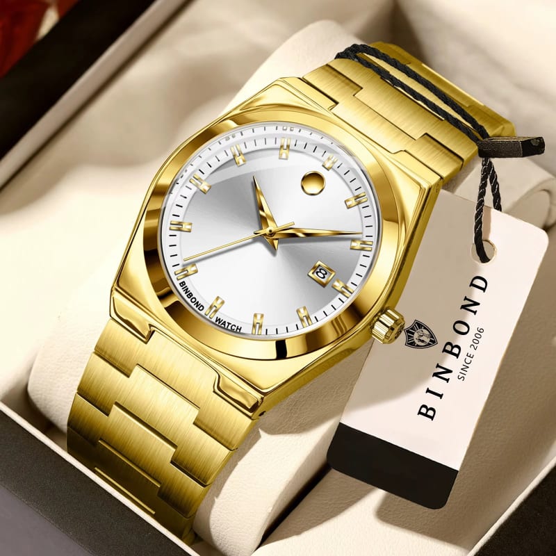 Binbond 208 NEW Design WaterProof Mens Watch - Gold Men's Watches in Kenya