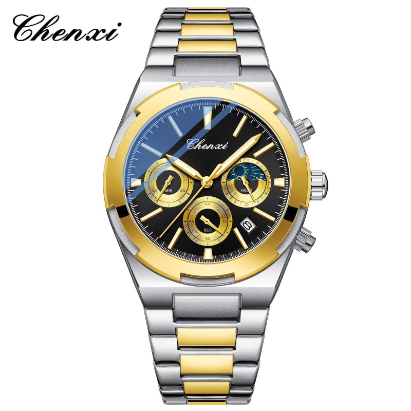 CHENXI 956 Stainless Steel Chronograph Mens Watch