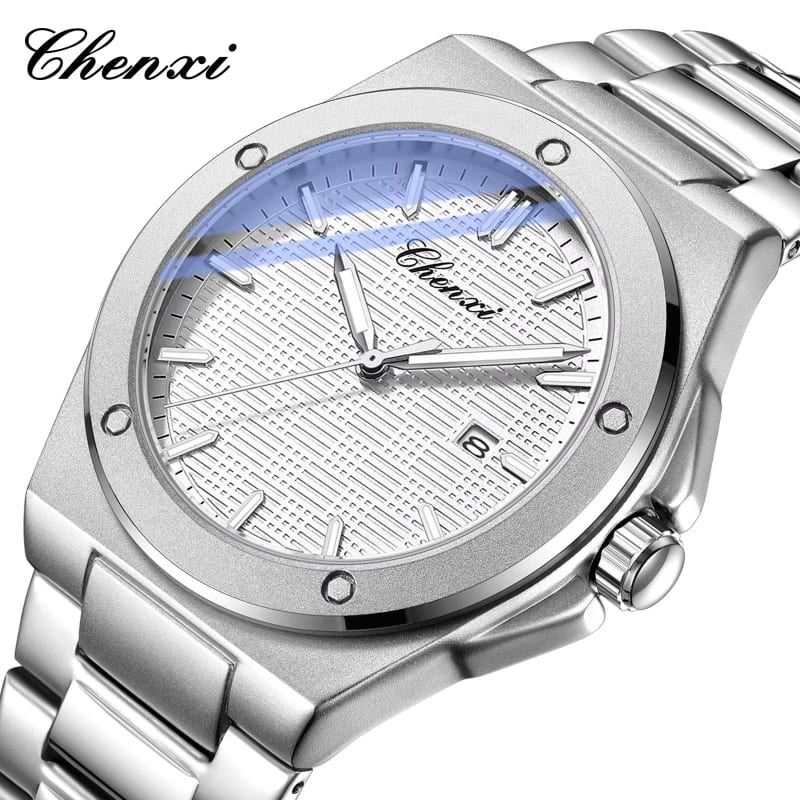 CHENXI 8261 Premium Quartz Classic Round Dial Stainless Steel Mens Watch - S.Black Men's Watches in Kenya