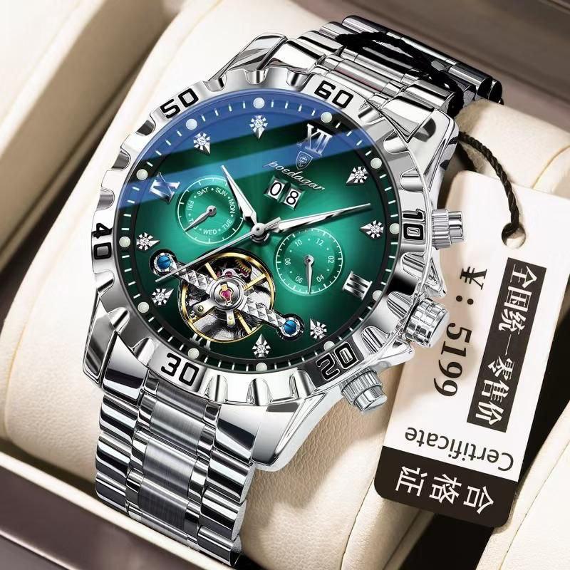 POEDAGAR 1418 Automatic Chronograph Stainless Steel Mens Watch in Kenya