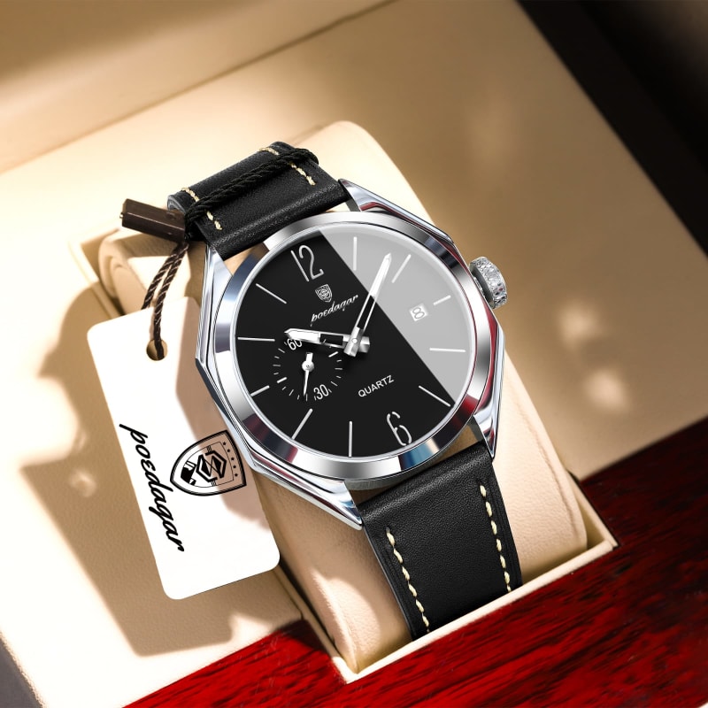 POEDAGAR 689 Genuine Leather Date Display Water Resistant Mens Watch Men's Watches in Kenya
