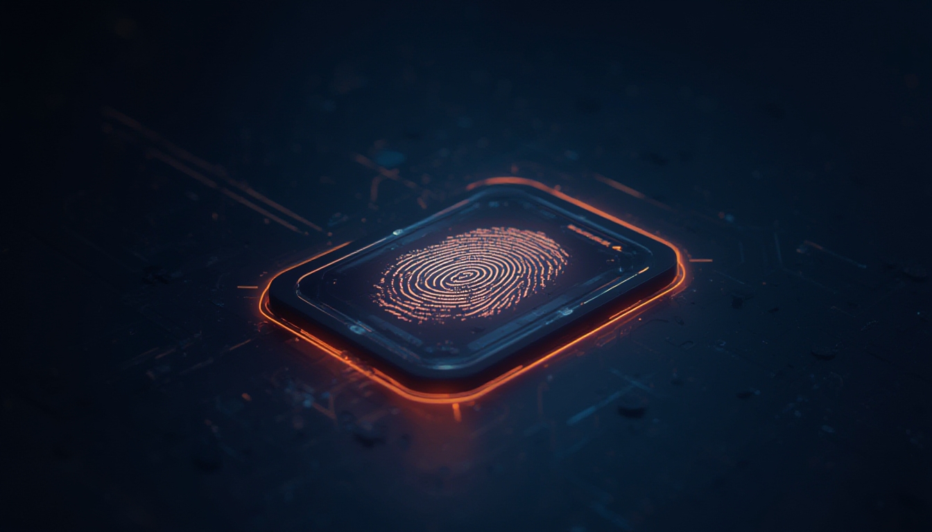 Representação de leitor de impressão digital para autenticação segura