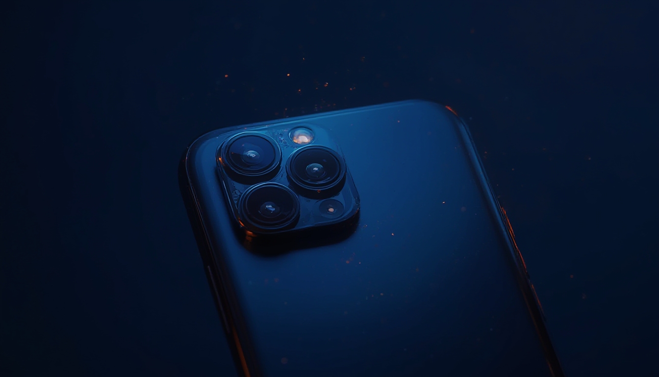 Módulo de câmera tripla em smartphone