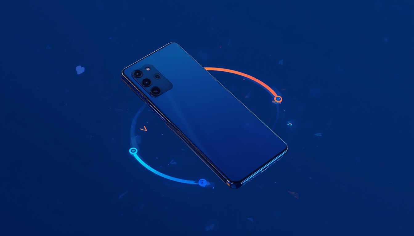 Conceito de smartphone recebendo atualização de software