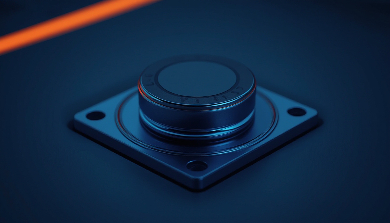 Base magnética do suporte veicular em detalhe