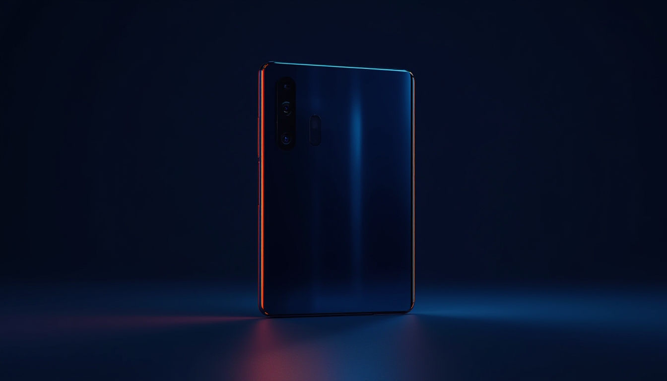 Smartphone moderno brilhando ao lado de um celular antigo apagado, conceito de upgrade