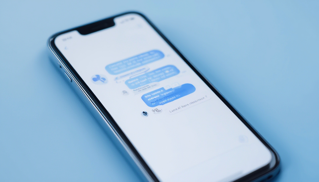 Interface de chat em smartphone exibindo conversa com rótulo de anúncio patrocinado abaixo de uma mensagem