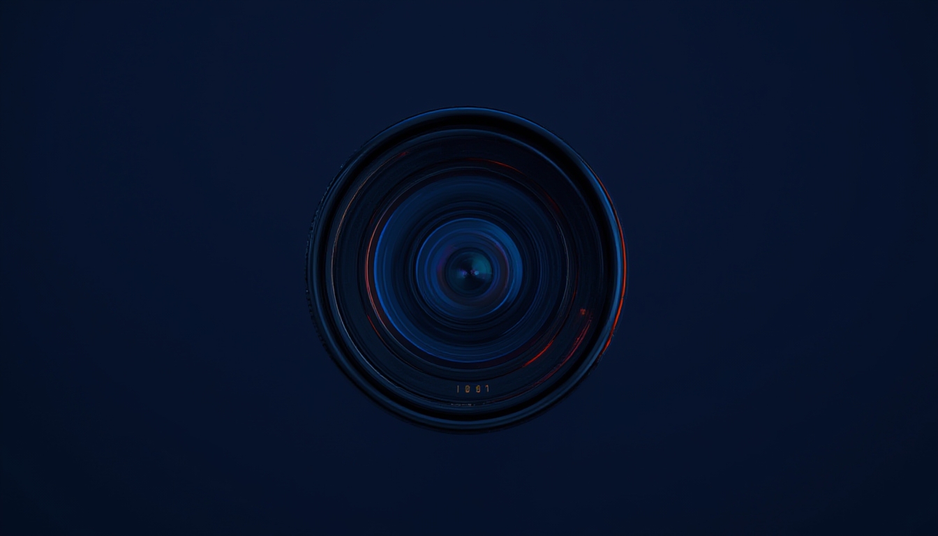 Lente de câmera de smartphone em estilo de câmera de cinema profissional