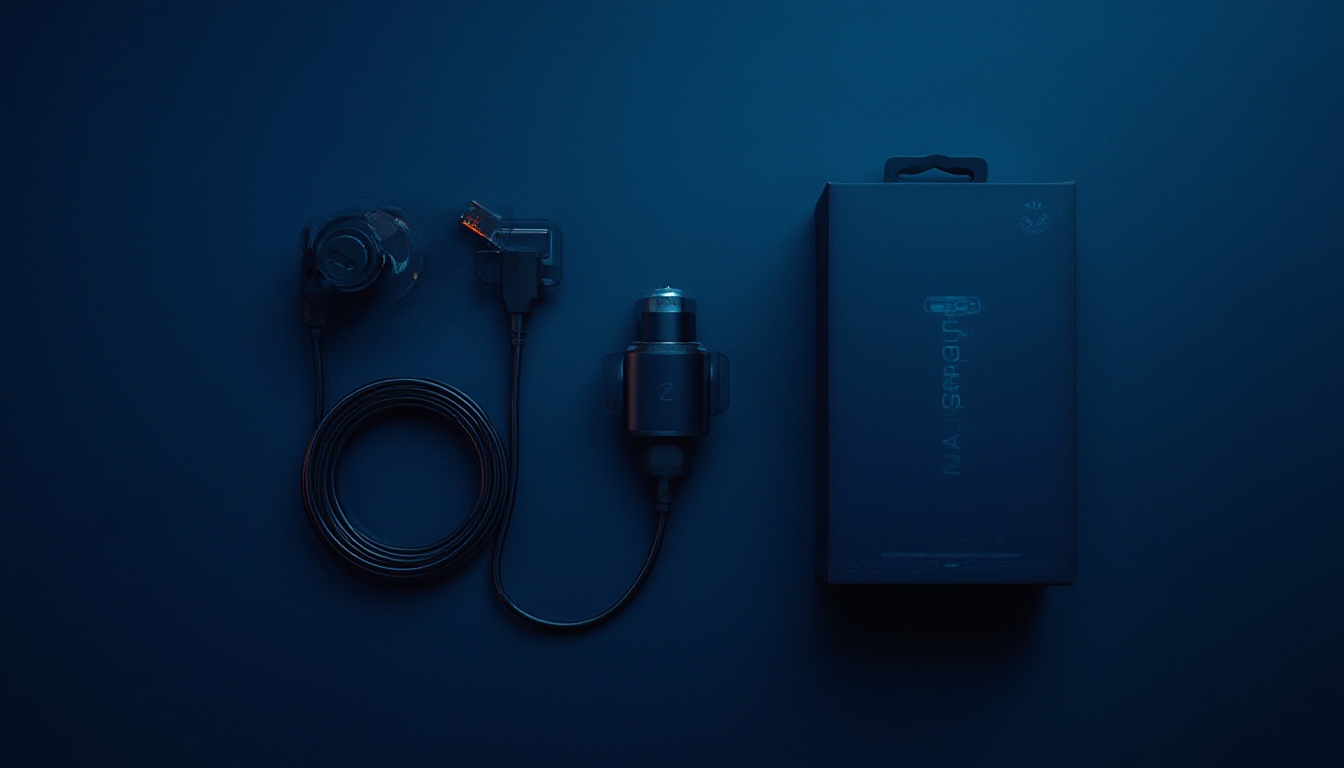 Kit do carregador veicular com cabo USB-C, suporte e caixa do produto